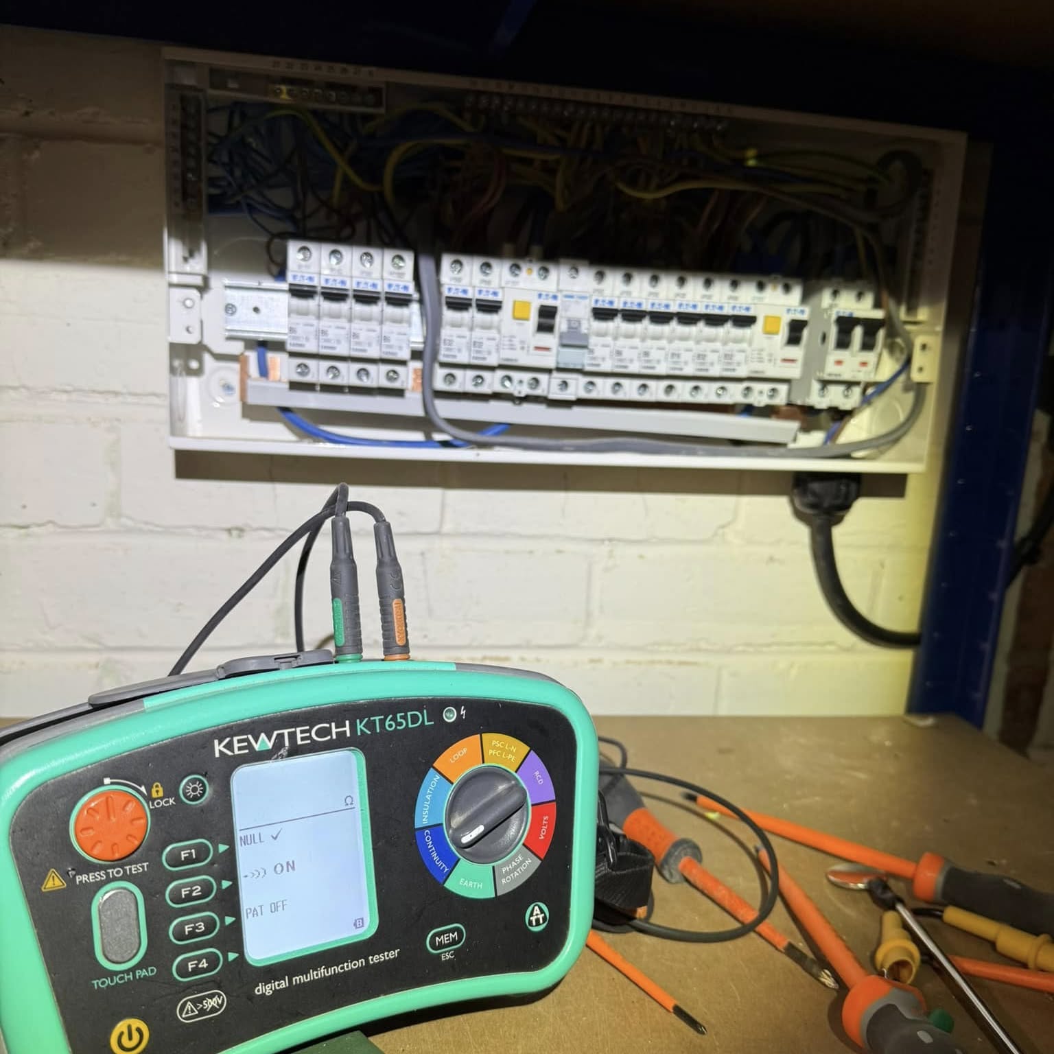 Test equipment in use tracing a circuit